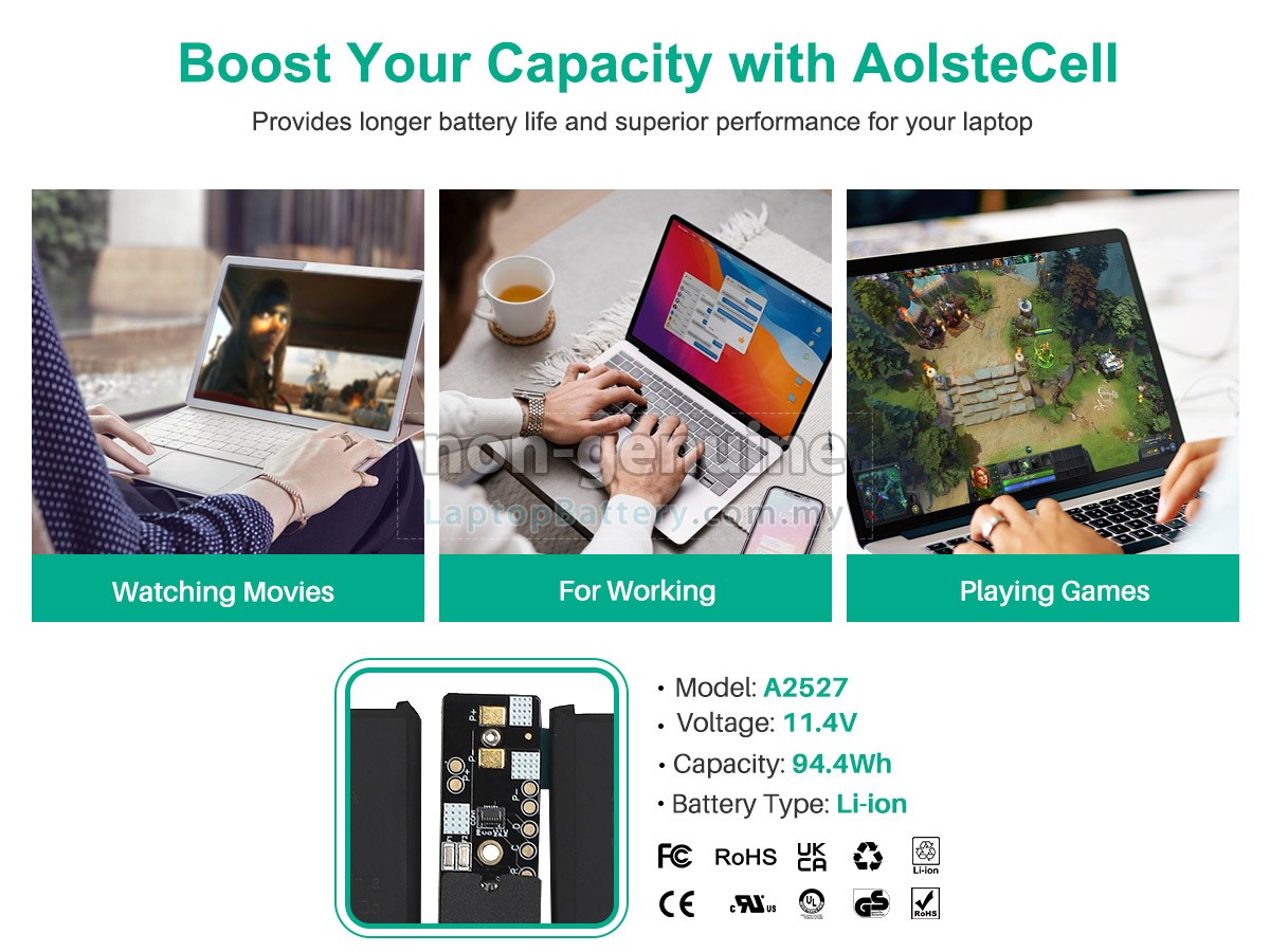 Apple MacBook Pro 16-inch M1 replacement battery