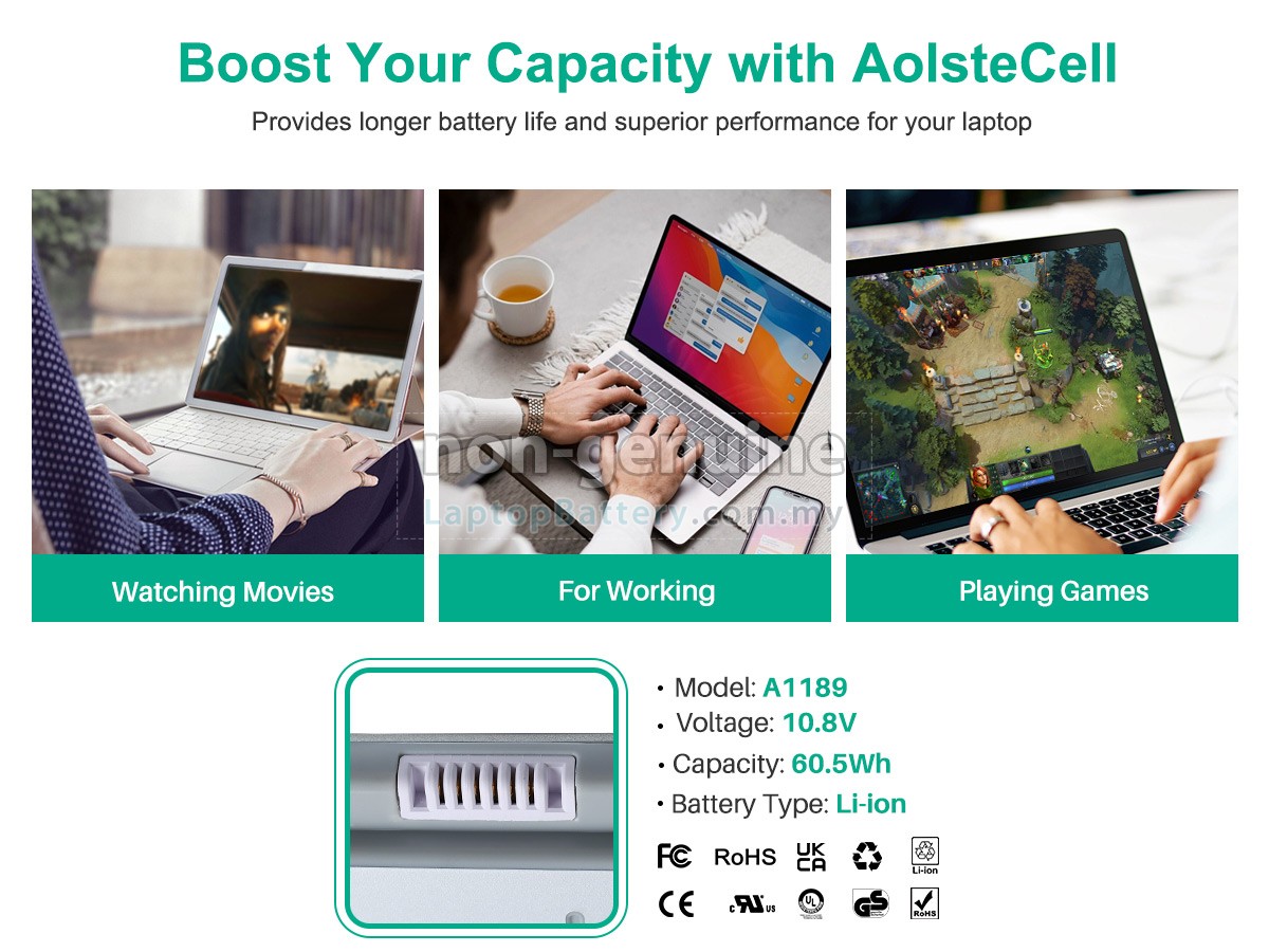 Apple MacBook Pro 17 inch Series replacement battery