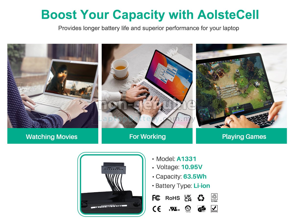 Apple MacBook Unibody 13 inch replacement battery