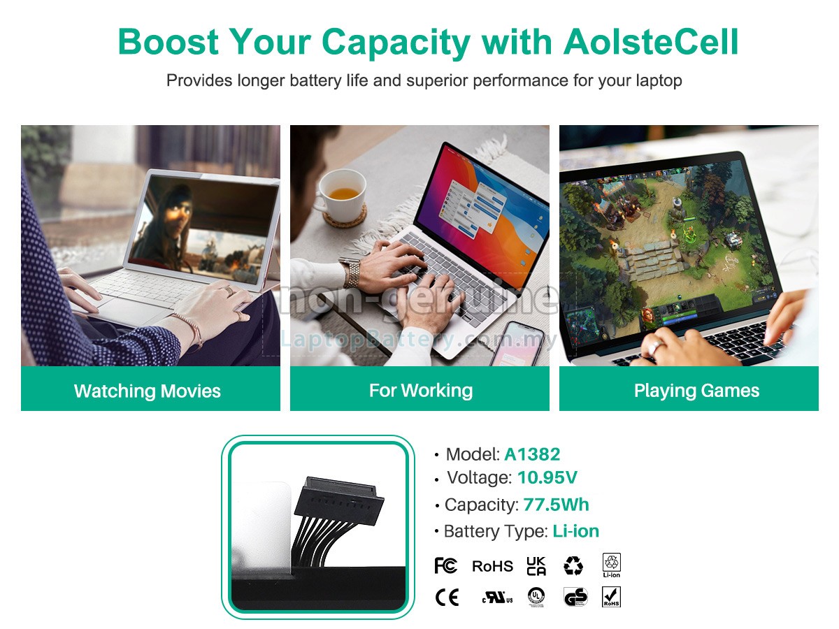 Apple MacBook Pro 15.4 inch MC723LL/A replacement battery