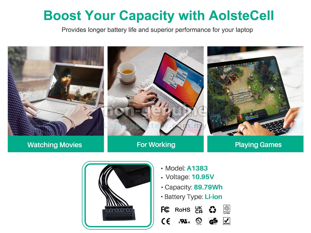 Apple MacBook Pro 17 inch MC725E/A replacement battery