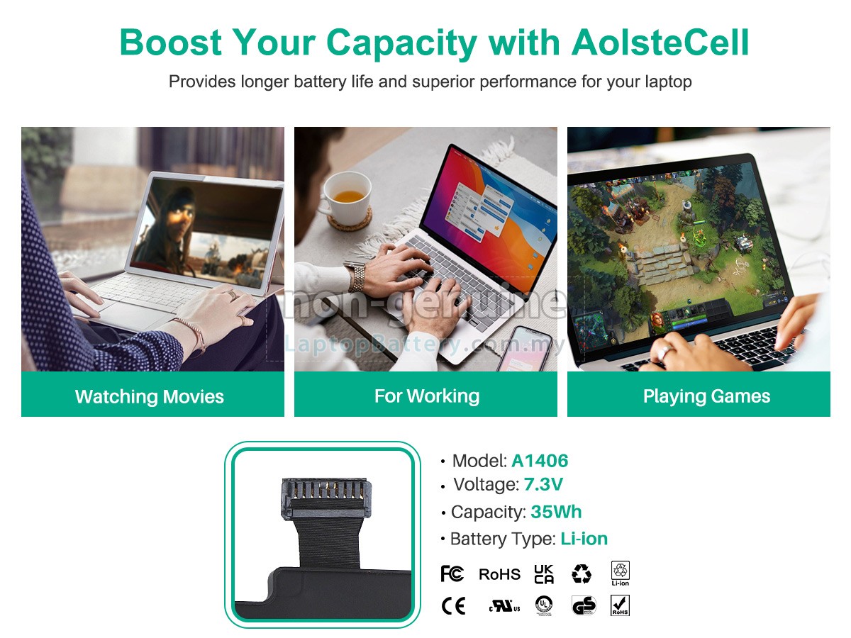 Apple MacBook Air 11.6 inch A1465 replacement battery