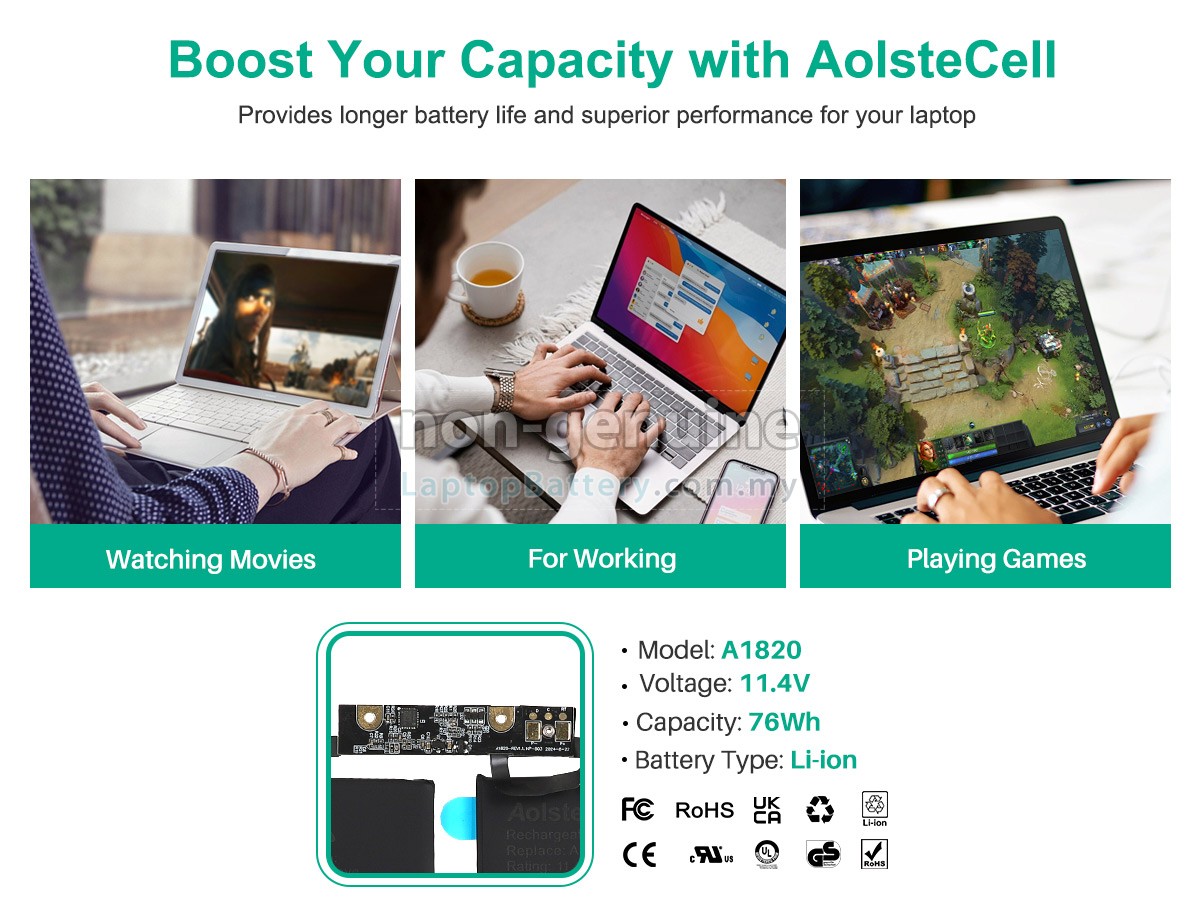 Apple MacBook Pro 15.4 inch TOUCH MPTT2LL/A* replacement battery