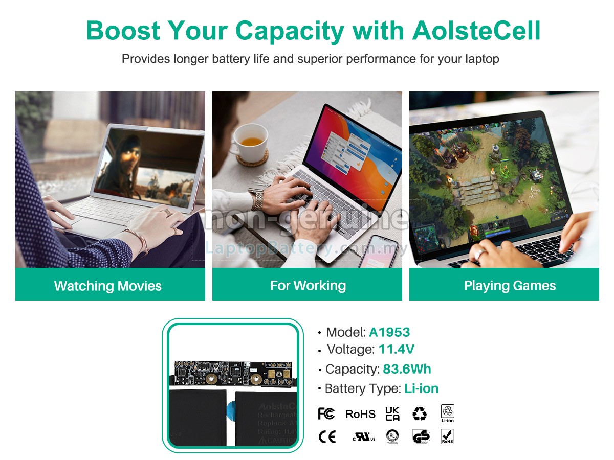 Apple MacBook Pro 15 inch MR932LL/A* replacement battery