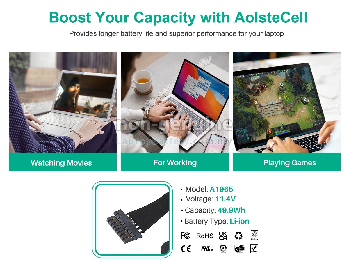 Apple A1965(3ICP4/63/119) replacement battery