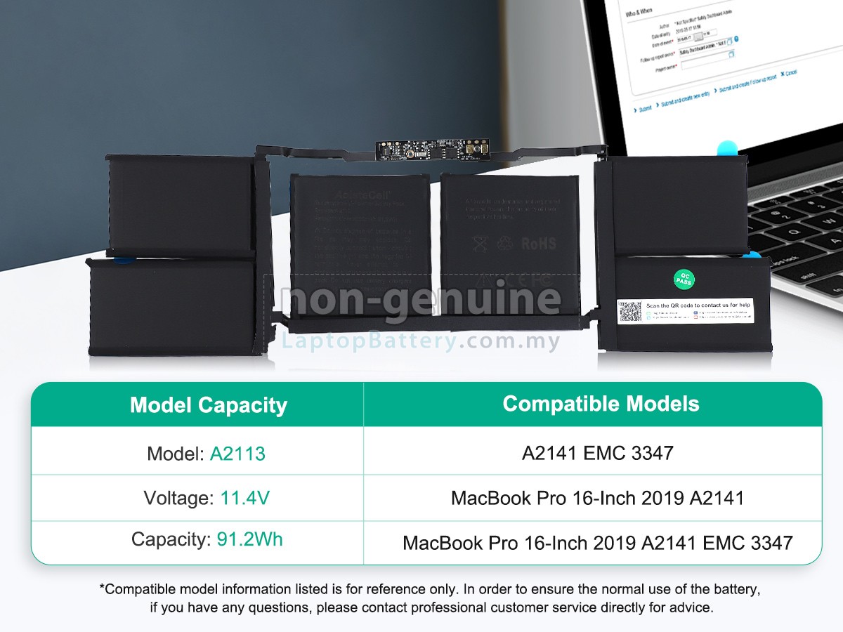 Apple MacBook Pro 16-inch 2019 A2141 replacement battery