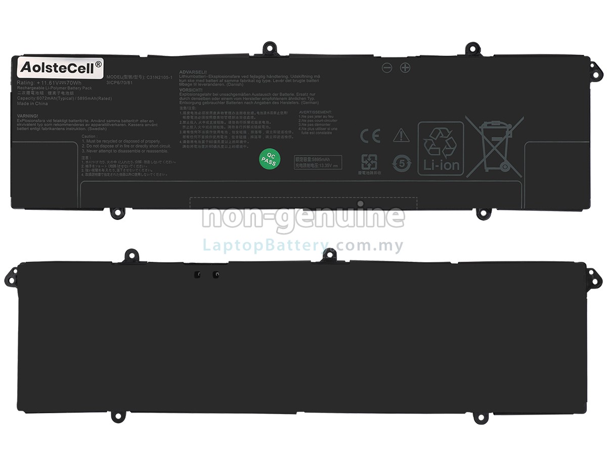 Asus VivoBook Pro 15 K6502ZC-DB74 replacement battery