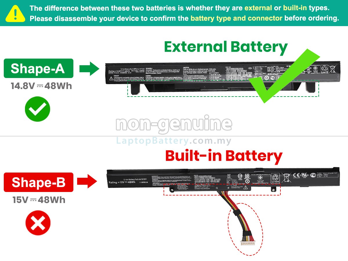 Asus ZX50V replacement battery