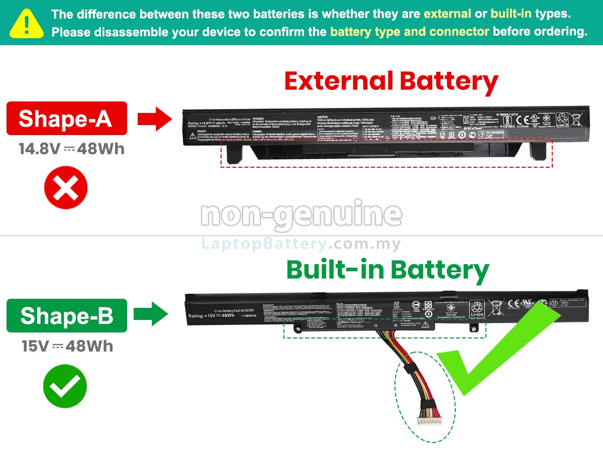 Asus ZX50V replacement battery