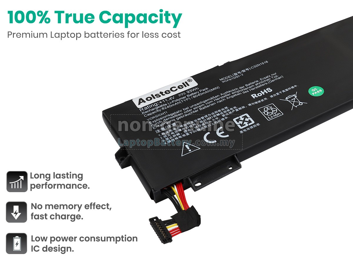 Asus C32N1516(3ICP4/70/92-2) replacement battery