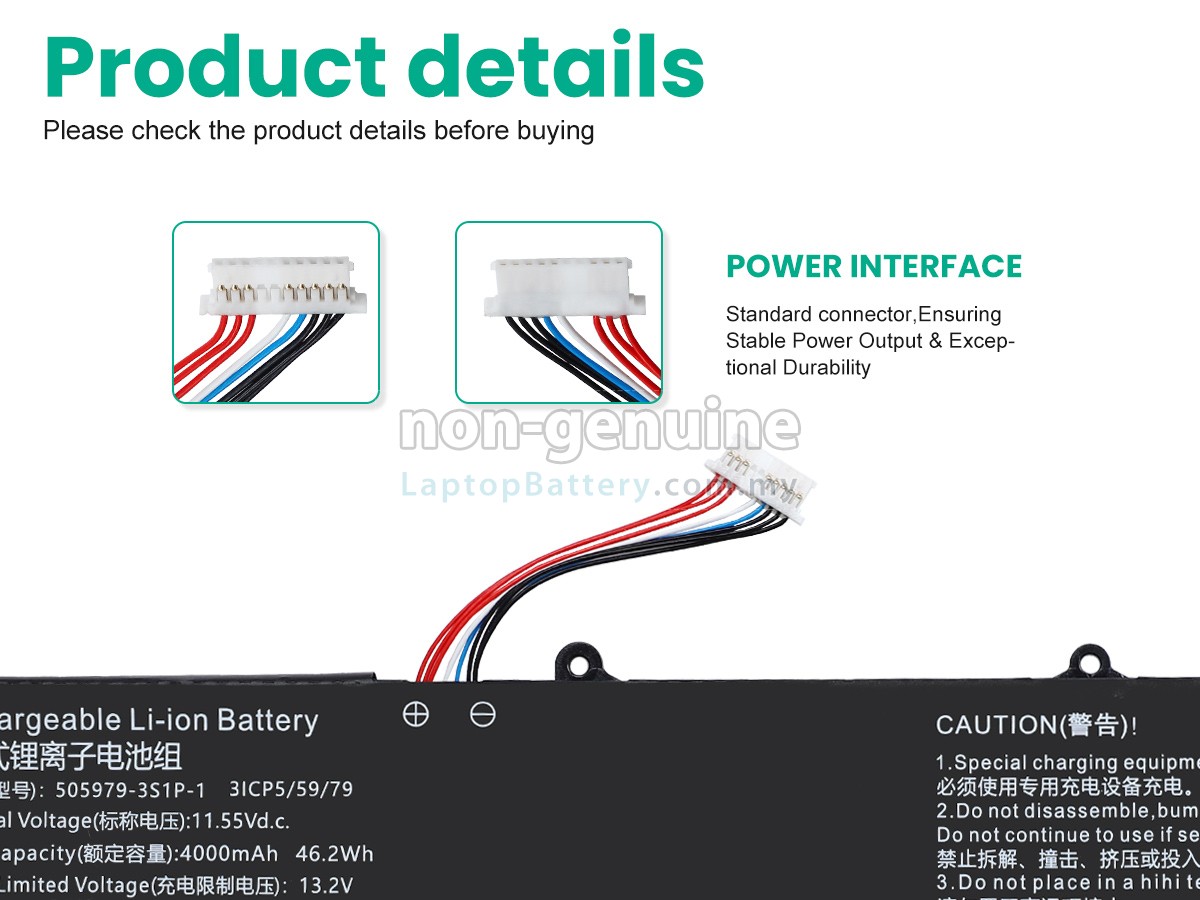 CHUWI 505979-3S1P-1(3ICP5/59/79) replacement battery