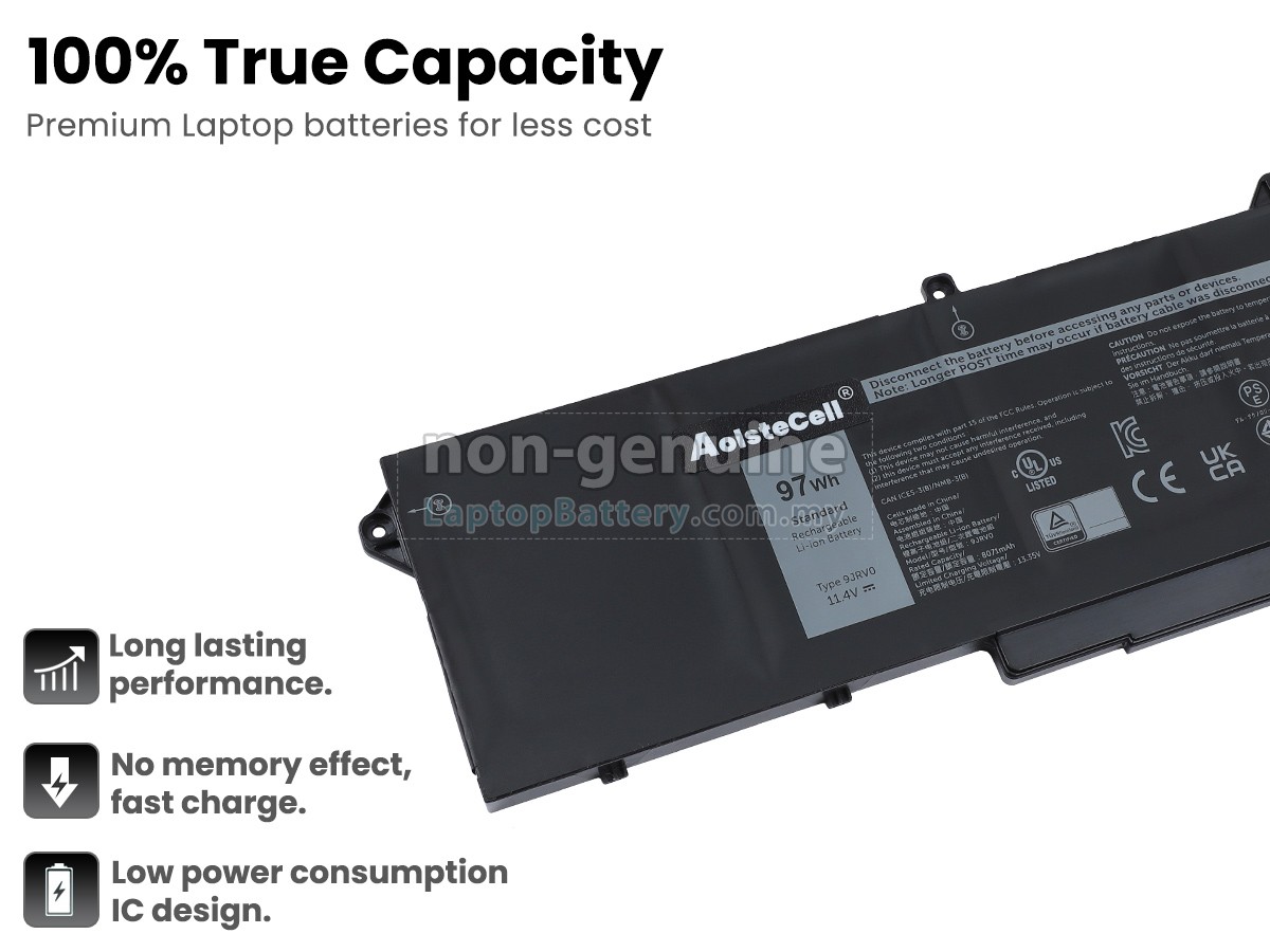 Dell 9JRV0(3ICP7/54/65-2) replacement battery