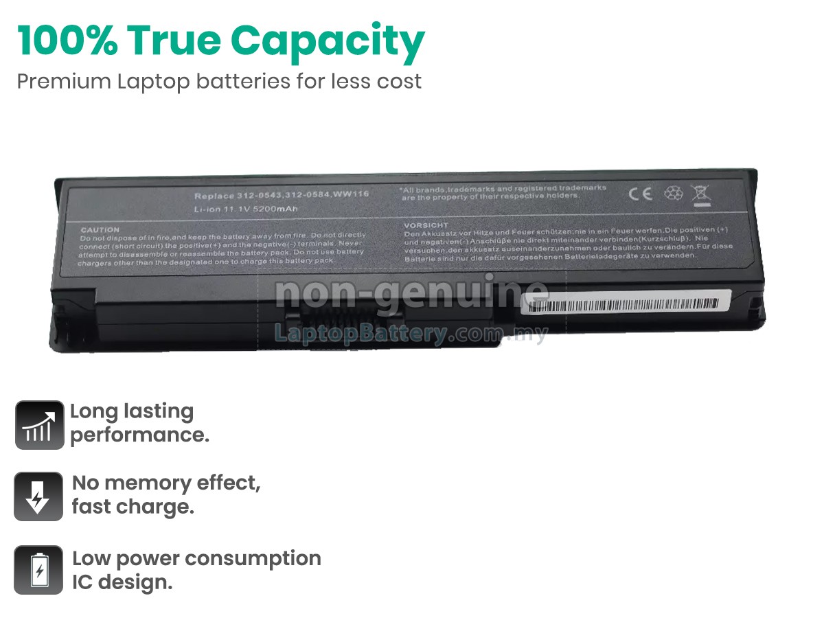 Dell WW116 replacement battery