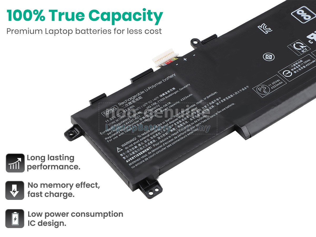 HP SD03XL replacement battery