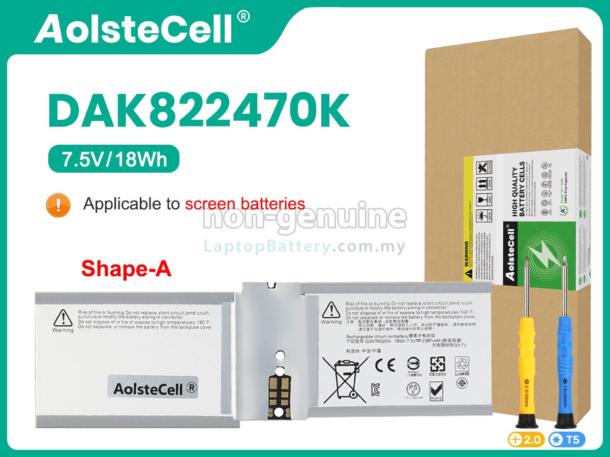 Microsoft Surface BOOK 2 1832 replacement battery