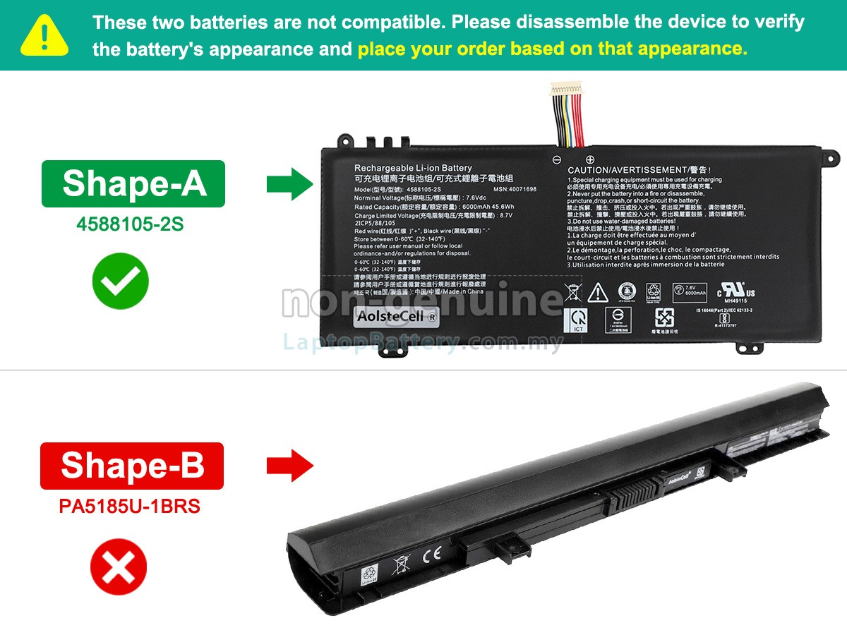 Toshiba Satellite C50D-B-018 replacement battery