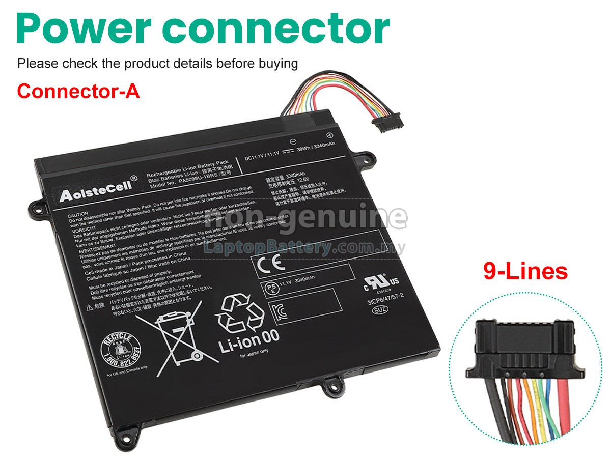 Toshiba Portege Z10T-A1102L replacement battery