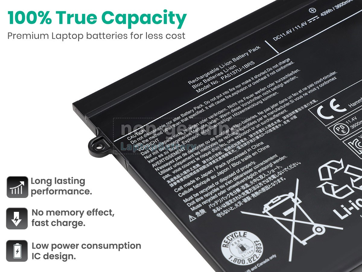Toshiba Portege Z10T-A1102L replacement battery