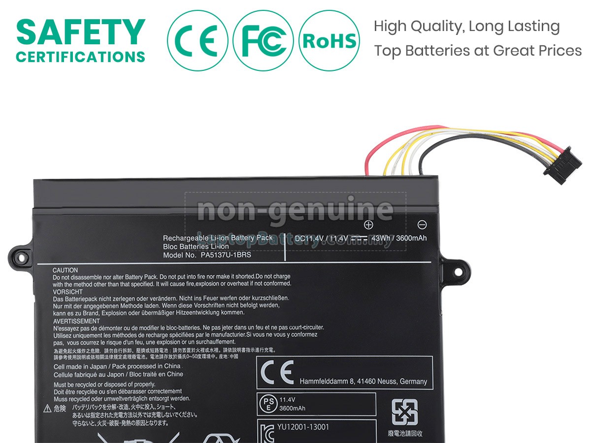 Toshiba Portege Z10T-A1102L replacement battery